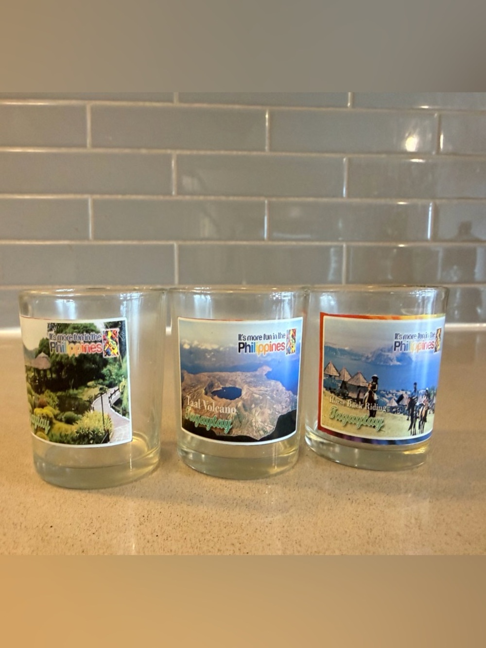 Philippines Souvenir shot glasses- set of 3